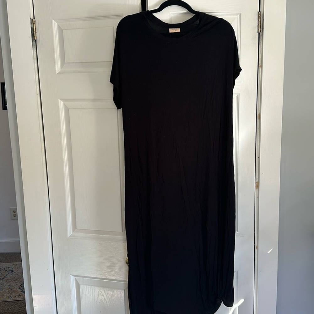 Black cotton dress - Size L